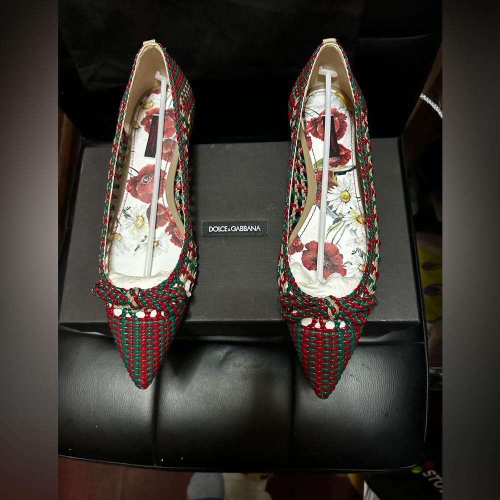 Brand New! Women’s Dolce & Gabbana Ballerina Intr.Taormina Vernic Size 39